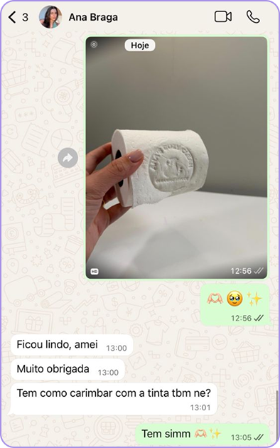 Avaliação de cliente com foto do produto
